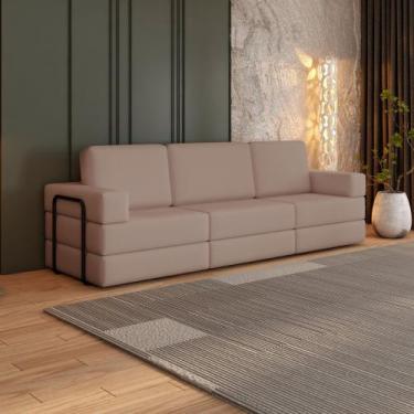 Imagem de Sofá Cama à Vácuo 3 Lugares Linha Modular Flip Magic - Arte Cúbica Est
