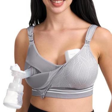 Imagem de Sutiã Pumping & Nursing Momcozy Seamless Wireless Grey Large