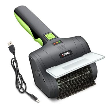 Imagem de DNA MOTORING TOOLS-00219 Escova de limpeza de churrasqueira elétrica sem fio recarregável com cabo de carregamento tipo C, verde/preto