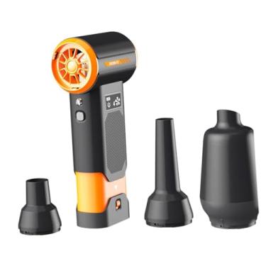 Imagem de Bothyi Ventilador portátil de turbina com display digital para ambientes externos, 4 engrenagens ajustáveis, limpeza de computador, multiuso, prático,