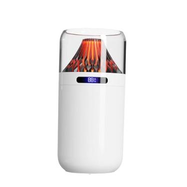 Imagem de KiBcsLic Umidificador portátil, difusor de aromas, luz noturna silenciosa, 360ml, pequeno, umidificador de névoa fria para quarto, dormitório, escritório, sala, Branco
