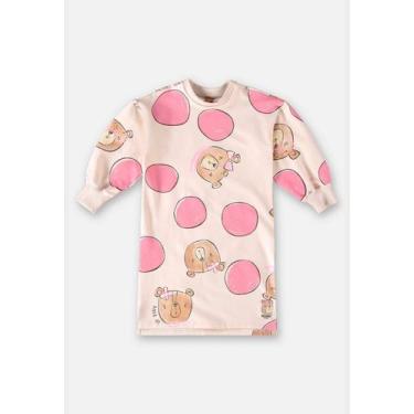 Imagem de Vestido Mullet Manga Longa Infantil Up Baby, Rosa, 3