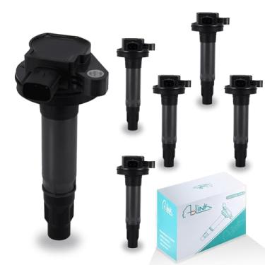 Imagem de AULINK 6Pcs Uf553 Pacote De Bobina De Ignição 3.5L 3.7L V6 Para Ford Edge Explorer F150 Flex Fusion Mustang Transit-150/250/350, Lincoln Mks Mkt Mkz Mazda Cx-9 Mercury Sable C1595 Dg-520 Sp589 Sp520