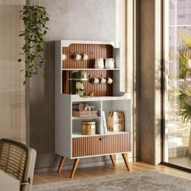 Imagem de Cantinho do Café Rubi Armário Para Cozinha Off White Perolizado/Tauari