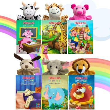 Imagem de Fábulas Divertidas Coleção Com 6 Livros + 6 Fantoches - BOM BOM BOOKS,