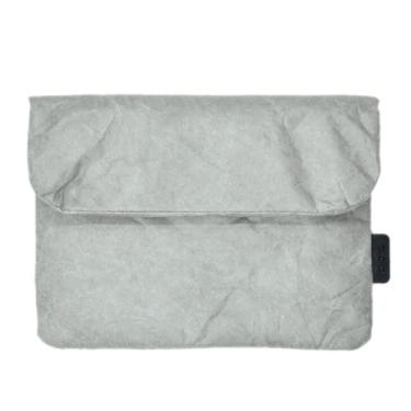 Imagem de Capa estilo vintage/retrô Tyvek Paper Tablet E-Reader, bolsa, bolsa para 15 cm, 17,8 cm, repelente de água, organização de adesivos para scrapbooking (cinza, tablet de 15 cm)