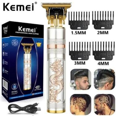 Imagem de Máquina De Cortar Cabelo Aparar Barba Acabamento Pezinho Kemei 762 Dra