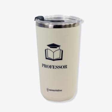 Imagem de Zona Criativa – Copo Sky 500ml Professor | Copo Térmico com Parede Dupla Inóx, Tampa Antivazamento c/Vedação por Pressão | Ideal para Levar Sua Bebida com Segurança em Qualquer Lugar