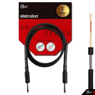 Imagem de Cabo P10 P10 Mono Para Violão Guitarra Baixo 1m Metro - Eletrolon