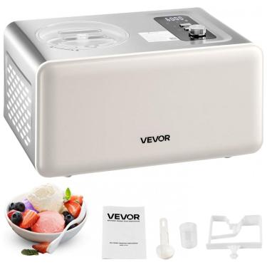 Imagem de Máquina de Sorvete Automática VEVOR com Compressor Integrado, 1,89 Litros Sem Precisar Congelar, Máquina de Sorvete de Gelato Elétrica