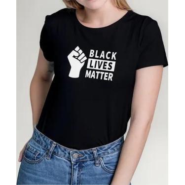 Imagem de Camiseta Camisa de Algodão Adulto Masculina Feminina Consciência Negra