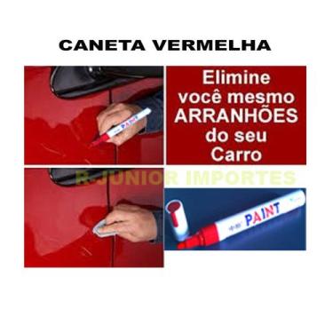 Imagem de Caneta de rotoque em riscos pintura automotiva cor vermelha - SIPA, VE