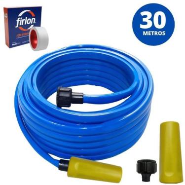 Imagem de Mangueira Jardim 30M Metros Reforçada Chata Antitorção + - Ledmang