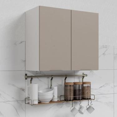 Imagem de Armário Aéreo 2 Portas 80cm Puxador 150cm Ipanema CabeCasa MadeiraOrig