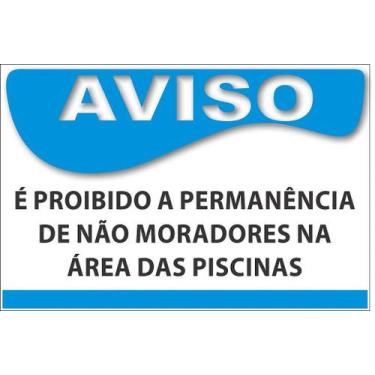 Imagem de Placa para Piscina - Sinalização Interna e Externa - Cromo Sign