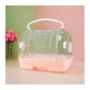 Imagem de Gaiola de pássaro, gaiola de pássaro, papagaio, exterior, horizontal, seda, viagem, especial, pequeno ninho de pássaro portátil (rosa)