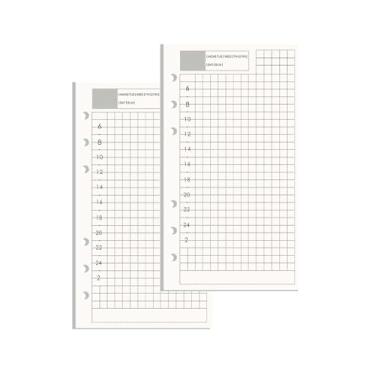 Imagem de NatSumeBasics Refil de papel A6 de 8,89 cm x 16,5 cm para fichário diário sem data, insere 90 folhas com 6 furos, para diário de viagem pessoal (2 A6 diários)