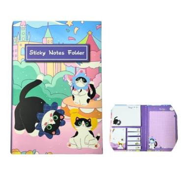 Imagem de Bloco De Notas Com Stick Notes Divertidos Gatinhos + Caneta