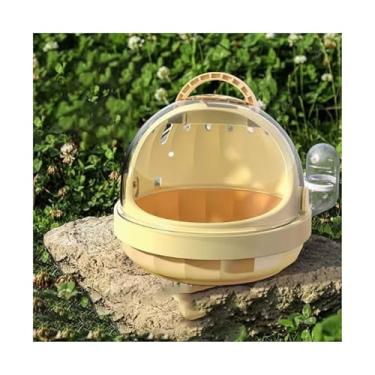 Imagem de Gaiola de pássaro, bolsa portátil especial para pássaros, ninho de pássaro (amarelo)