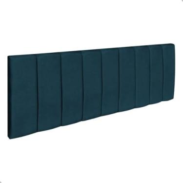 Imagem de Cabeceira Suspensa Painel King Size 1,95 m Cama Box Casal Estofada Suede (Suede Marinho)