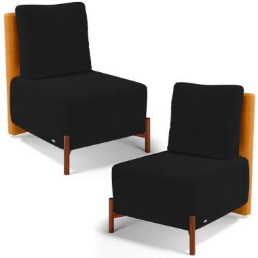 Imagem de Kit 02 Poltronas Decorativas Sala De Estar Living Hungria L02 material