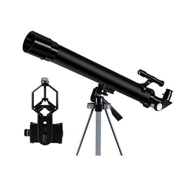 Imagem de Telescópio de refrator astronômico, telescópio infantil para iniciantes em astronomia, compacto e portátil, suporte de altura ajustável, telescópio de viagem