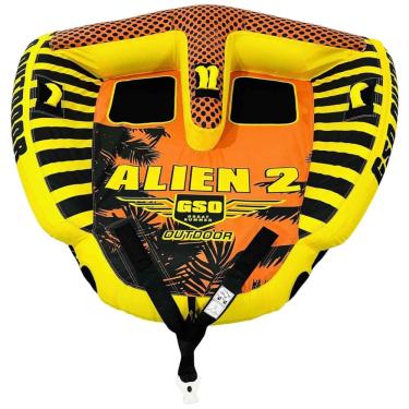 Imagem de Boia Rebocável para Até 2 Pessoas com Pontos de Reboque Duplo, GSO, Amarelo e Laranja