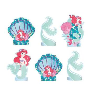 Imagem de Decoração de mesa ariel - 6 unidades para festas temáticas - no-brand