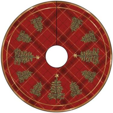 Imagem de Saia de Arvore Natal 65cm - Xadrez - Niazi, Único