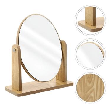 Imagem de Espelho Oval Decorativo De Mesa Bancada Maquiagem Elegante