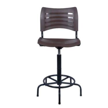 Imagem de Cadeira Iso Caixas Alta Base Ferro Fixa Balcao Recepçao