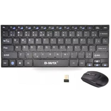 Imagem de Kit Mini Teclado + Mouse Sem Fio 2.4g Ultra Slim HK-3910 Preto