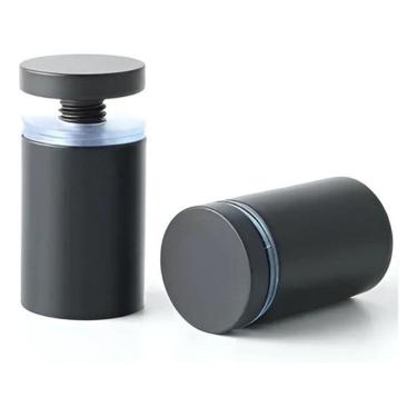 Imagem de Kit 4 Unid Prolongador 25X50 Preto Inox Suporte Vidro Painel