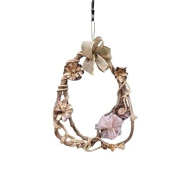 Imagem de Guirlanda Rústica Artesanal Premium | Juta, Renda e Sementes Naturais | Decoração de Porta Única