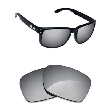 Imagem de Alphax Lentes de reposição polarizadas espelhadas de titânio prata para óculos de sol Oakley Latch SQ Asian Fit OO9358