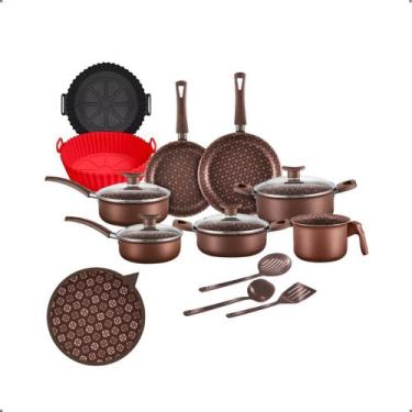 Imagem de Jogo de Panelas Antiaderente Teflon Conjunto 12 Peças Kit - D'Italia, 