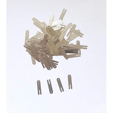 Imagem de 100 peças de tiras de aço niqueladas abas de solda para pacote de bateria de lítio DIY 18650, aba de conector de bateria, soldador a ponto de célula de bateria (0,18 x 6 x 25 mm A)