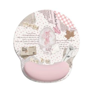 Imagem de Mouse pad de suporte de pulso com design fofo de sapatilhas de balé ro