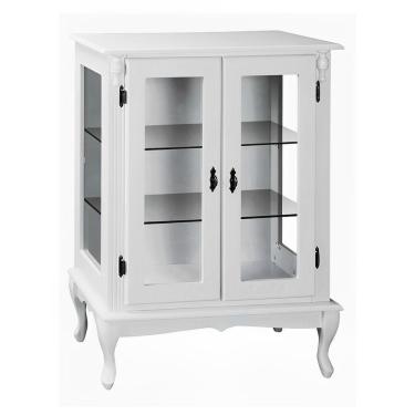 Imagem de Cristaleira Clássica Em Madeira - 2 Portas E 2 Prateleiras Com Pés Luiz Xv