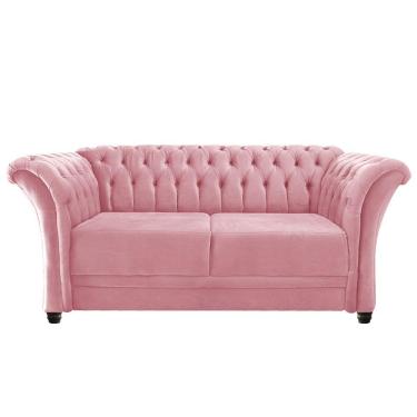 Imagem de Namoradeira Chesterfield Sofia Suede Rosa Bebê