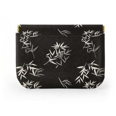 Imagem de Carteira feminina de encaixe estilo chinês, bolsa de armazenamento portátil, porta-moedas, batom, chave, bolsa interna de maquiagem, Preto