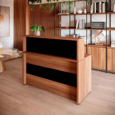 Imagem de Balcão Atendimento Alto 150 cm Escritório Recepção F5 Office - F5 Offi