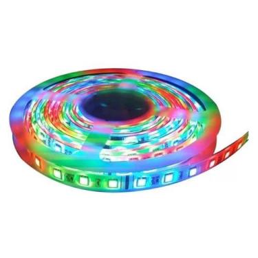 Imagem de Fita LED 5050 RGB Colorida - Rolo de 5 Metros - 14W - 60 LEDs/m - IP65