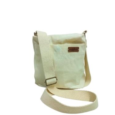 Imagem de Bolsa Shoulder Bag de Tecido Alça regulável, compacta com zíper e Bolsos, passeio, festa.