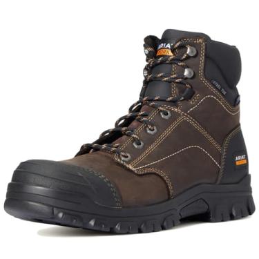 Imagem de ARIAT Men's Treadfast 6" Waterproof Steel Toe Work Boot (Numeric_8.5EE) Dark Brown