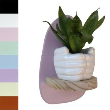 Imagem de Prateleira Orgânica Colorida Decorativa de Parede Coleção Cottagecore - 25x15x11cm - Organic3 Cor:LAVANDA;Tamanho:25X15X