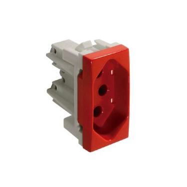 Imagem de Módulo Tomada 20A 2p+T Vermelha Inova Pro 85022 Alumbra