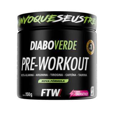 Imagem de Suplemento Em Pó Pre Treino Pre Workout Pote 150g FTW DIABO VERDE, 150