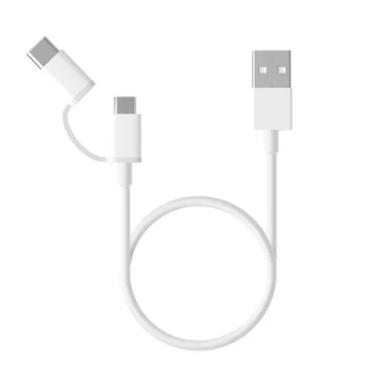 Imagem de Cabo Micro USB E Tipo C, 100Cm, MI 2 Em 1, Branco, Xiaomi - XM263BRA