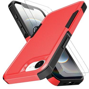 Imagem de YmhxcY Para iPhone 16E [proteção contra quedas de grau militar de 3,5 metros] [antiderrapante] [2 peças de protetor de tela TPE HD] Capa resistente à prova de choque para iPhone 16E 6,1 polegadas